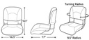 All-Weather™ High Back Black Seat -White