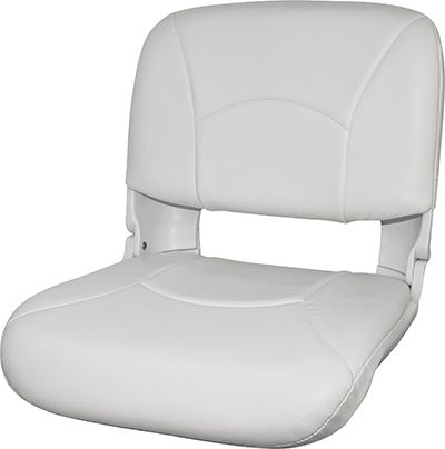 All-Weather™ High Back Black Seat -White