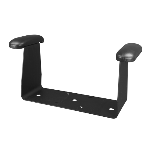 DLX Powder Coated Black Armrest Bracket with Black Pads