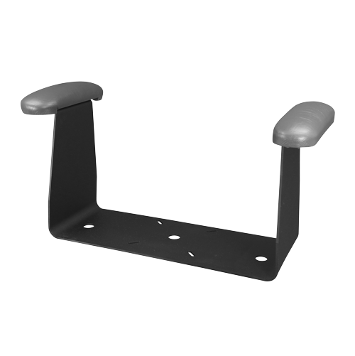 DLX Powder Coated Black Armrest Bracket with charcoal Pads